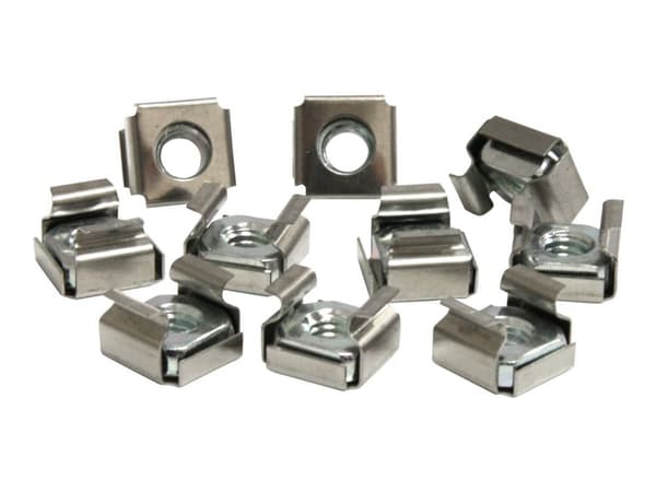 StarTech.com 50 Pkg M6 Cage Nuts for Server Rack Cabinet - Telinemutterit (50 kpl) - CABCAGENUTS6 - Telinemutterit (50 kpl) - P/N: RACK-18U-20-WALL...