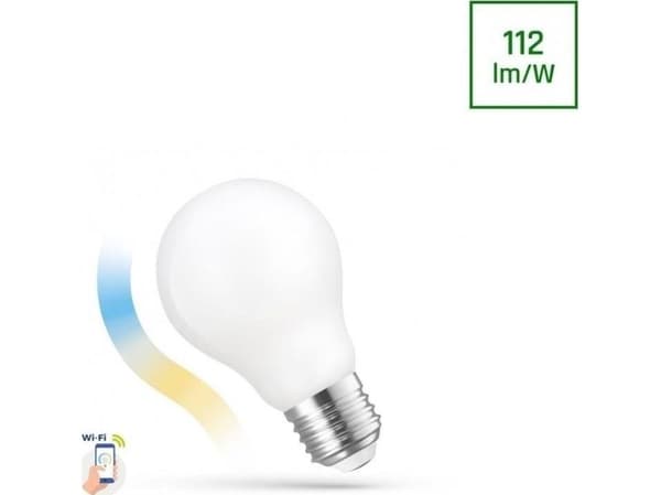 Spectrum Led Gls 5W Cog Cct+Dimm Milk Wifi Smart