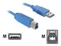 Delock - USB-kabel - USB typ A (hane) till USB Type B (hane) - USB 3.0 - 5 m