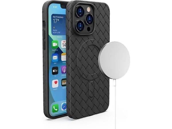 MagSafe vevd deksel til iPhone 15 Pro - svart