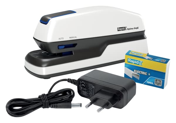 Hæftemaskine elektrisk Rapid Optima GripE - til 20 ark