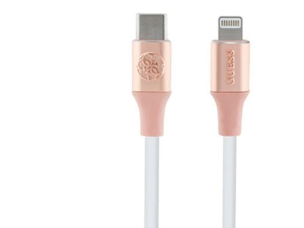 Guess Ebossed Logo USB-C / Lightning-kabel 1,5 m hurtiglading - pink