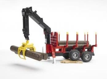 Bruder Professional Series Forestry Trailer with loading Crane and Grab (02252)