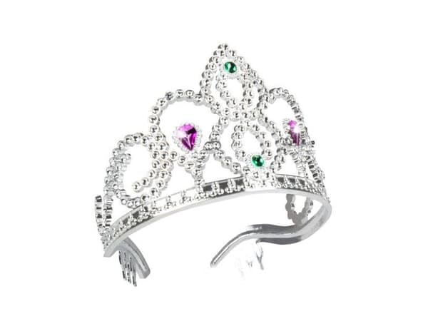 Silverfärgat prinsessdiadem