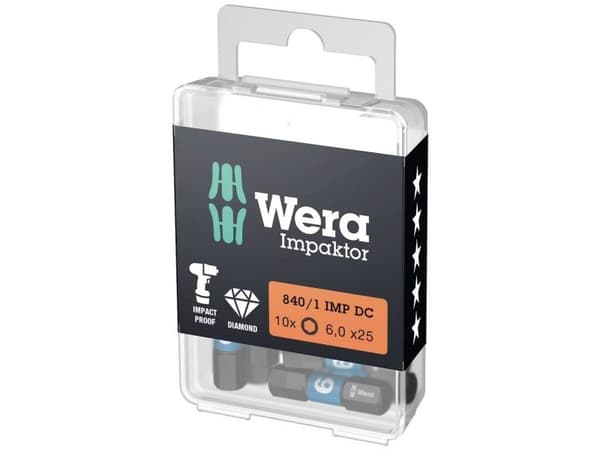 Wera 840/1 IMP DC Hex-Plus DIY bits