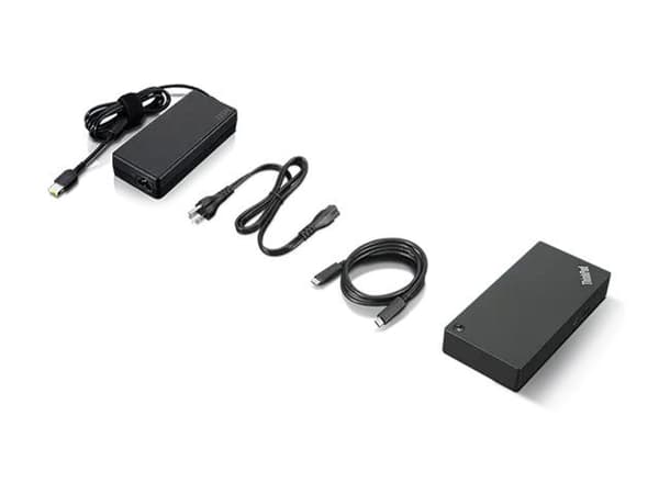 Lenovo ThinkPad Universal USB-C Dock - Dockingstasjon - USB-C - HDMI, 2 x DP - GigE - 90 Watt - Sort