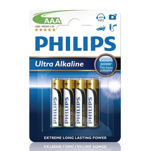 Philips ExtremeLife+ LR03E4B - Batteri 4 x AAA - alkaliskt