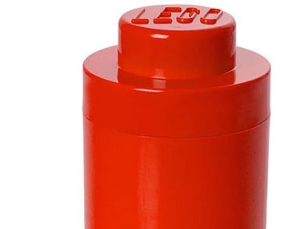 LEGO Storage Brick 1 Round - Lagerboks - knallrød