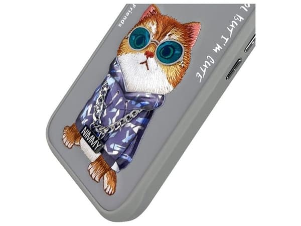 Nimmy glasögon Cool Cat iPhone 16-skal - grå