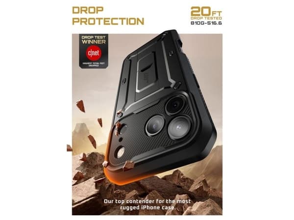 Supcase UB Pro-etuiet til iPhone 17 Pro Max - svart