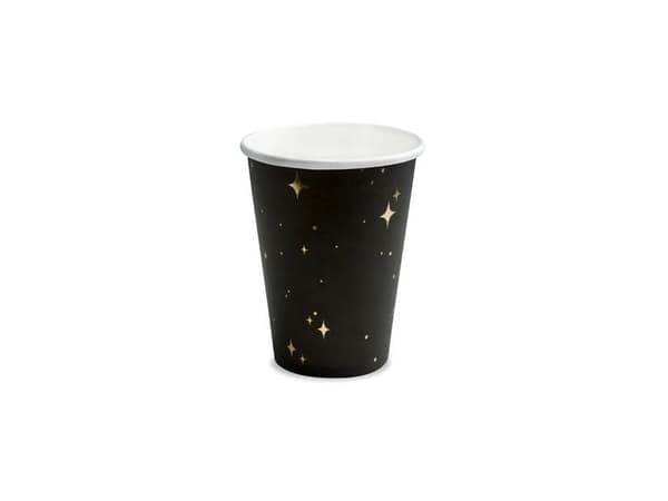 Sorte papkrus med guld stjerner