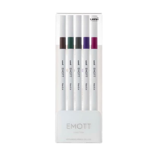 Emott fineliners 5 st (ass.) litet bordsställ-set 3