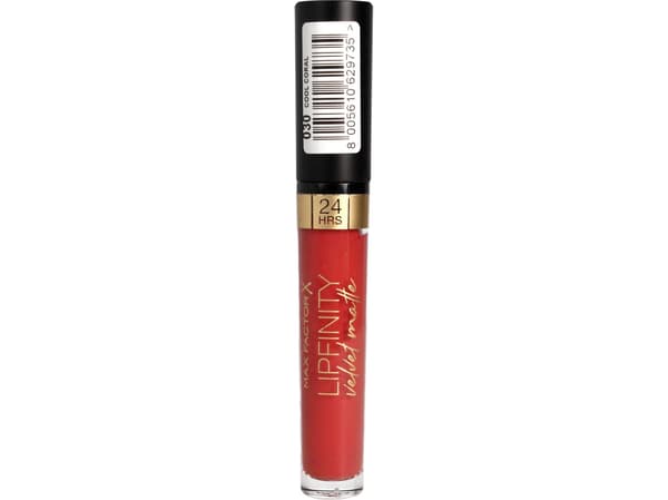 Max Factor Lipfinity Velvet Matte flytende leppestift 4 ml 030 Cool Coral