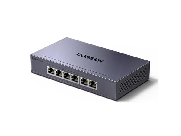 Switch Ugreen 6-port 1 Gbps Ethernet-switch med PoE - grå
