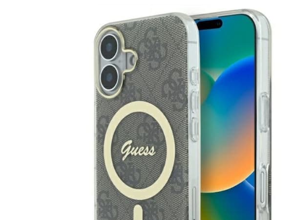 Guess IML 4G MagSafe-skal för iPhone 16 Plus - brun