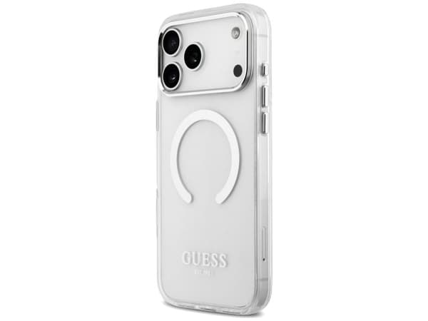 Guess Metal Outline MagSafe case for iPhone 17 Pro Max - silver