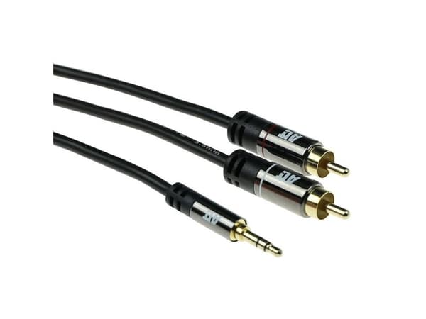 ACT 2XRCA - 3,5 mm ST M/M BK 5,00 m