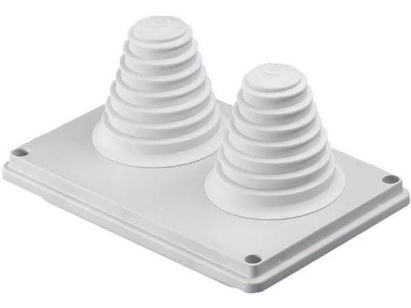 Rittal 9665.780, Kabelhanteringspanel, Vit, 1 styck, 380 g