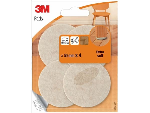SCOTCH ullputer, selvklebende, runde, 55 mm, 4 stk., beige
