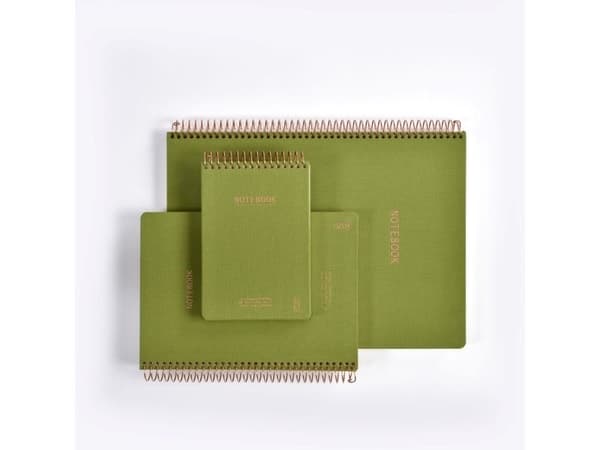 KOZO notatbok A6 Premium Olive Green - (6 stk.)
