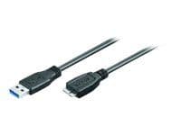 MicroConnect - USB-kabel - Micro-USB typ B (M) till USB typ A (M) - USB 3.0 - 5,0 m - svart (USB3.0AB5MICRO)