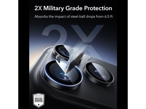 ESR OSLONA NA APARAT ESR ARMORITE CAMERA PROTECTOR 2-PACK IPHONE 18 PRO / 18 PRO MAX BLACK
