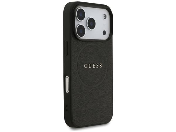 Guess Grained Ring MagSafe case for iPhone 17 Pro - black