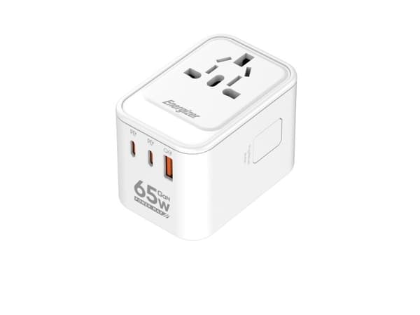 Energizer 65W dobbelt USB-C og USB-A rejseoplader