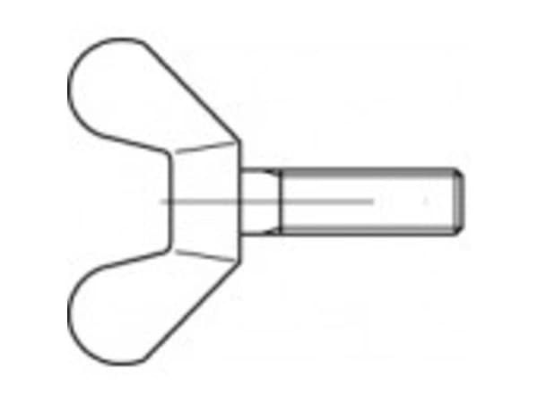 TOOLCRAFT 106338 vingmutter M5 30 mm DIN 316 formbar galvaniserad 100 st