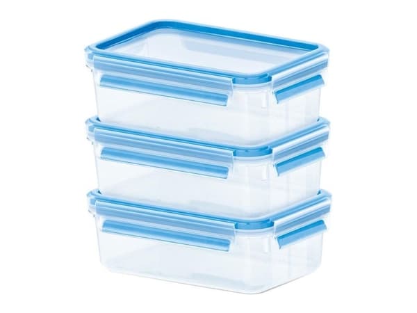 EMSA 508558, Låda, Rektangulär, 1 l, Blå, Transparent, Polypropylen (PP), Termoplastisk elastomer (TPE), Tyskland
