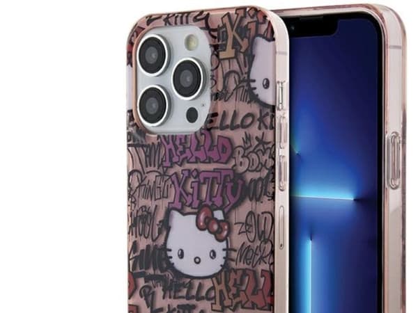 Hello Kitty IML Žymos Graffiti dėklas iPhone 13 Pro / 13 - rožinis