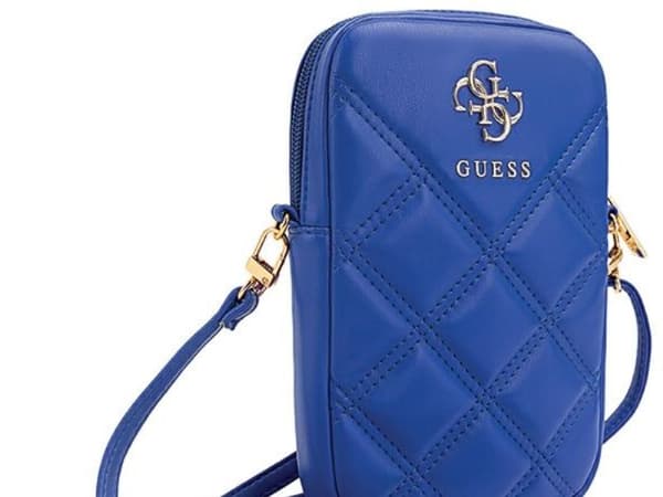 Guess Zip Quilted 4G-väska - blå