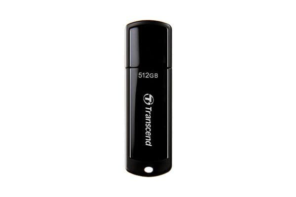 Transcend JetFlash 730 - USB-flashstasjon - 512 GB - USB 3.1 Gen 1 - hvit