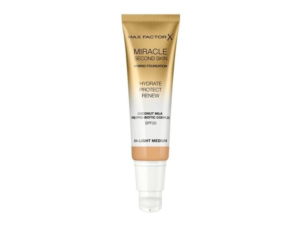 MAX FACTOR Miracle Second Skin 04 Light Medium fuktgivande foundation