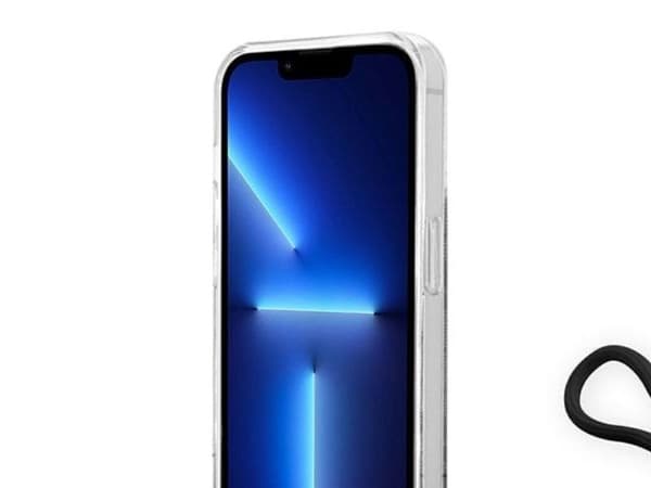 Guess GUOHCP14LH4STK iPhone 14 Pro 6,1" svart hårt skydd 4G-print strap