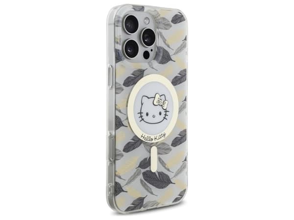 Hello Kitty IML Golden Leaves MagSafe Case for iPhone 16 Pro Max - White
