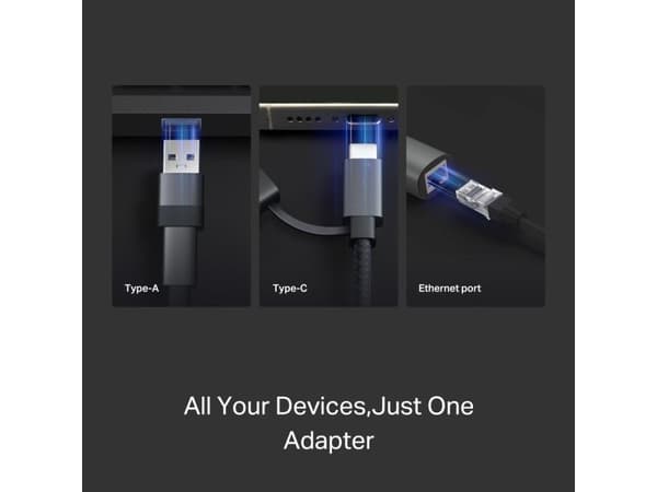 USB-adapter TP-Link UE310C USB-C til RJ-45 (sølv) (UE310C)
