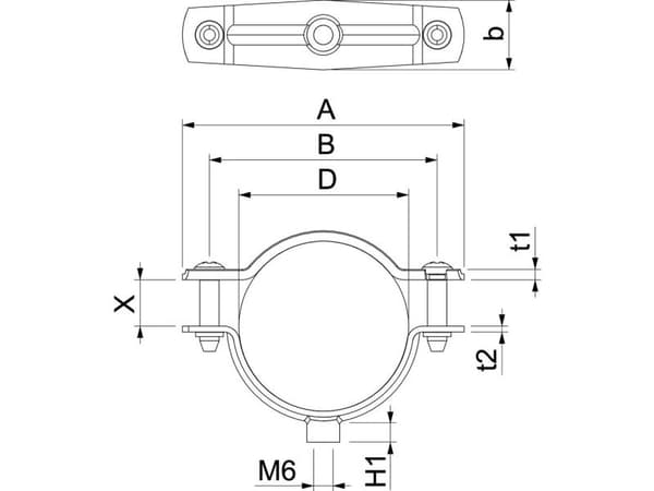 Obo Bettermann =, Stål, Stål, 5 mm, 1,25 mm