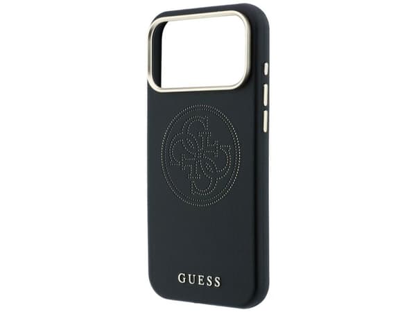 Guess Perforated 4G Gold Logo Magsafe Case for iPhone 17 Pro / 18 Pro - Black