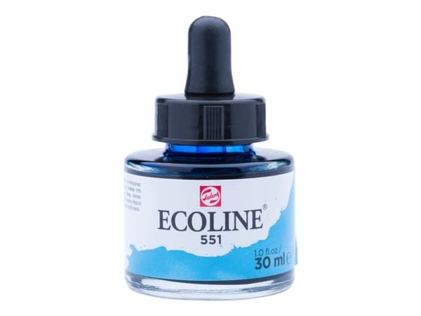 Ecoline Liquid Watercolour Bottle 30 ml Sky Blue Light 551