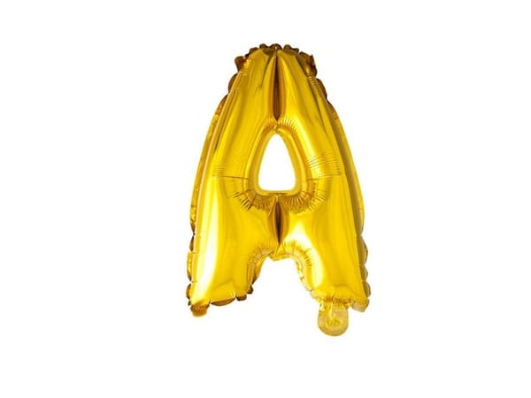 Folie ballon A, guld 41 cm