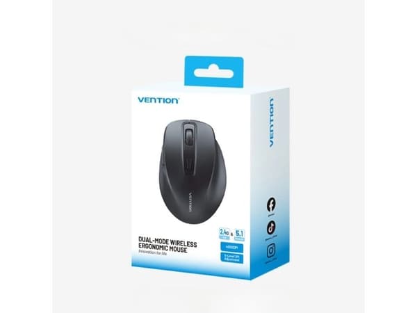 Trådlös datormus Vention Dual-Mode 2,4GHz + Bluetooth 5.1