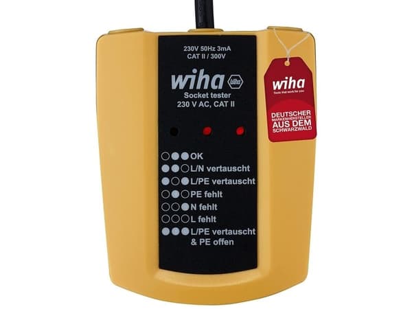 Stikkontakttester Wiha 230 V AC / CAT II