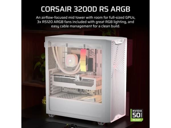 Corsair 3200D RS ARGB case, white