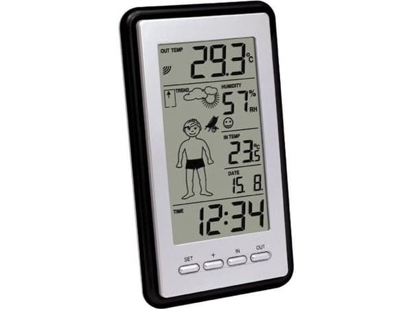 Technoline WS 9632 IT, Sort, Utendørs Barometer, Termometer, Termometer, 100 m, Batteri