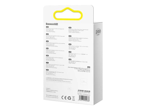 Baseus Crystal Shine USB-C til USB-C-kabel, 100W, 2m (lilla)
