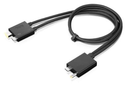Lenovo Split Kabel - Thunderbolt kabel (han) (han) - Thunderbolt 3 - 67 cm - sort - CRU