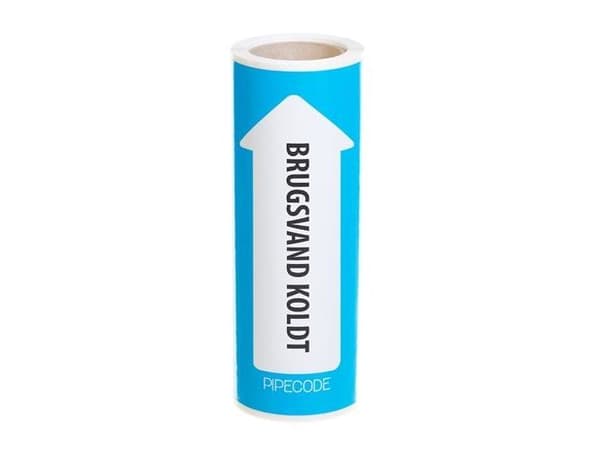Rörmärkning Pipecode mini brukskall ljus b 5 m