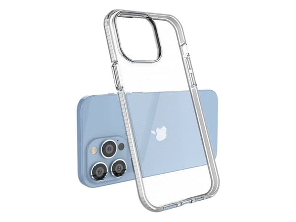 Spring Case för iPhone 14 Pro Max silikonfodral med ram - ljusblå