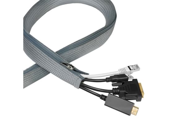 LogiLink KAB0071, Kabelstyring, Grå, Polyester, Ridseresistent, Varmeresistent, 1000 m, 30 mm